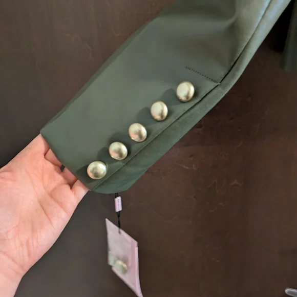 NWT! Avec Les Filles Green Double-Breasted Blazer - Picture 4 of 4